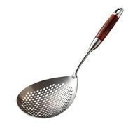 Large 304 Stainless Steel Noodle Strainer - Extended Anti-Scalding Handle | Perfect For Draining Dumplings Pasta Vegetables | Durable Mesh