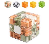 Large 3D Labyrinth Cube Puzzle, 3D Magic Cube Maze Ball Puzzle, Spatial Awareness Brain Training Toy, Stress Relief Educational Toys for Teenagers and Adults (Style-A)