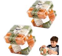 Large 3D Labyrinth Cube Puzzle, Challenging 3D Maze Ball Puzzle, Enhance Spatial Recognition & Logical Thinking, Fun Brain Teaser for Adults Teens (2pcs)