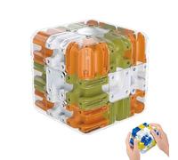 Large 3D Labyrinth Cube Puzzle,Engaging Brain Teaser Toy,Brain Training Puzzle,Family Games,Educational Learning Toys for Logical Thinking,Helps Relieve Stress,Gift for Adults Teens (Orange)