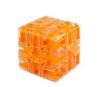 Large 3D Labyrinth Cube Puzzle, Large Labyrinth Maze Cube, Spatial Awareness Training for Stress Relief & Logic Development, Improve Spatial Recognition and Logical Thinking (Orange)