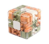 Large 3D Labyrinth Cube Puzzle, Large Labyrinth Maze Cube, Spatial Awareness Training for Stress Relief & Logic Development, Improve Spatial Recognition and Logical Thinking (Orange Green)