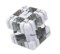 Large 3D Labyrinth Cube Puzzle, Large Labyrinth Maze Cube, Spatial Awareness Training for Stress Relief & Logic Development, Improve Spatial Recognition and Logical Thinking (Grey White)
