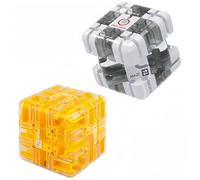 Large 3D Labyrinth Cube Puzzle,Magic Cube Maze Ball Puzzle,Engaging Brain Teaser Toy,Marble Magic 3x3 Challenge Mazes Ball for Stress Relief,Cultivate Logical Thinking,Mind Teaser Game (B+d)