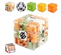 Large 3D Labyrinth Cube Puzzle,Magic Cube Maze Ball Puzzle,Engaging Brain Teaser Toy,Marble Magic 3x3 Challenge Mazes Ball for Stress Relief,Cultivate Logical Thinking,Mind Teaser Game (Style-A)