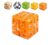 Large 3D Labyrinth Cube Puzzle,Magic Cube Maze Ball Puzzle,Engaging Brain Teaser Toy,Marble Magic 3x3 Challenge Mazes Ball for Stress Relief,Cultivate Logical Thinking,Mind Teaser Game (Style-C)