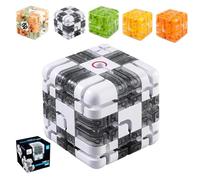 Large 3D Labyrinth Cube Puzzle,Magic Cube Maze Ball Puzzle,Engaging Brain Teaser Toy,Marble Magic 3x3 Challenge Mazes Ball for Stress Relief,Cultivate Logical Thinking,Mind Teaser Game (Style-B)