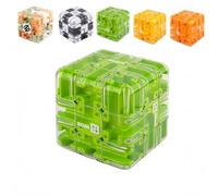 Large 3D Labyrinth Cube Puzzle,Magic Cube Maze Ball Puzzle,Engaging Brain Teaser Toy,Marble Magic 3x3 Challenge Mazes Ball for Stress Relief,Cultivate Logical Thinking,Mind Teaser Game (Style-E)