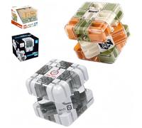 Large 3D Labyrinth Cube Puzzle,Magic Cube Maze Ball Puzzle,Engaging Brain Teaser Toy,Marble Magic 3x3 Challenge Mazes Ball for Stress Relief,Cultivate Logical Thinking,Mind Teaser Game (A+b)