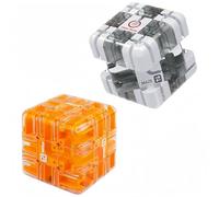 Large 3D Labyrinth Cube Puzzle,Magic Cube Maze Ball Puzzle,Engaging Brain Teaser Toy,Marble Magic 3x3 Challenge Mazes Ball for Stress Relief,Cultivate Logical Thinking,Mind Teaser Game (B+c)