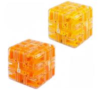Large 3D Labyrinth Cube Puzzle,Magic Cube Maze Ball Puzzle,Engaging Brain Teaser Toy,Marble Magic 3x3 Challenge Mazes Ball for Stress Relief,Cultivate Logical Thinking,Mind Teaser Game (C+d)