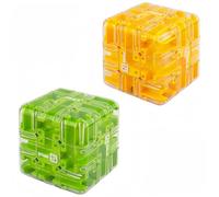 Large 3D Labyrinth Cube Puzzle,Magic Cube Maze Ball Puzzle,Engaging Brain Teaser Toy,Marble Magic 3x3 Challenge Mazes Ball for Stress Relief,Cultivate Logical Thinking,Mind Teaser Game (D+e)