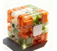 Large 3D Marble Maze Cube - Labyrinth Puzzle Cube with Ball, 3D Brain Teaser Maze Games for Teens & Adults, Twist-and-Maze Handheld Focus Toy, Educational Stress-Relief Puzzle Gift(#A)