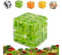 Large 3D Maze Cube Puzzle Ball - Magic Brain Teaser Game for Adults Teens, Challenging Labyrinth Toy for Spatial Awareness, Logic Training and Stress Relief, Shatterproof Educational Gift (Green)