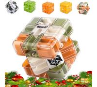 Large 3D Maze Cube Puzzle Ball - Magic Brain Teaser Game for Adults Teens, Challenging Labyrinth Toy for Spatial Awareness, Logic Training and Stress Relief, Shatterproof Educational Gift (Multicolor)