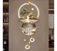 Large 3D Wall Art，Creative Landscape with LED Lights Modern Large Decorative Painting，Plug-in Power Supply，for Home Entrance Hallway Bedroom(A,100 * 50cm)