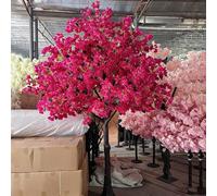Large Artificial Bougainvillea Tree - Bold Red Blooms, Sturdy Trunk, Perfect for Event Backdrops, Wedding Ceremonies & Photo Shoots(3mx2m)