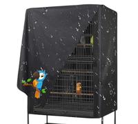 Large Bird Cage Cover - 97x61x122cm Breathable and Dust-Proof Parrot Cage Cover For Parakeet, Cockatiel, and Macaw Cages, Lightweight Fabric with Easy Access Opening For Nighttime Protection, Reduces