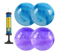 Large Bouncy Ball, 22cm Inflatable Toy with Hand Air Pump, Sturdy Exercise Ball for Kids and Adults, Fun Playtime Accessory, Birthday Classroom Prizes, Fitness Outdoor Playground School Holiday