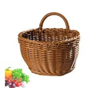 Large Capacity Container Tool - 8 Inch Tall Brown Ginger and Garlic Flower Basket for Storage, Space Saving Hook with Durable Frame, Kitchen Wall Mount Basket for + Parties Hotels Weddings Pantry