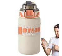 Large-Capacity Leak-Proof Water Bottle Made from High-Quality Stainless Steel | Convenient Handle Drink Cup with Straw Lid for Effortless Hydration | Perfect Travel Mug for Hiking, Camping, and Everyd