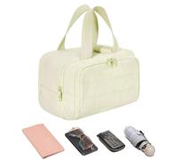 Large Capacity Makeup Bag, Make Up Bags for Women, Travel Makeup Organizer, Cosmetic Travel Case with Compartments & Adjustable Dividers, 11.8x7.3x8.3 inches Large Travel Bag for Makeup and