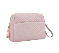 Large Capacity Makeup Bag, Waterproof Cosmetic Organizer with Strap, Travel Toiletries Pouch for Beauty Necessities, Brushes, Accessories, and Daily Use