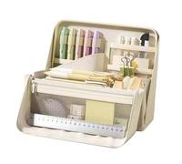 Large Capacity Pencil Case 23×7×18cm - Oxford Fabric Stationery Storage Bag, Vertical Standing Pen Organizer | Multi Pocket School Pencil Pouch for Kids Teens Adults, Durable Zipper Desk Organizer Cas