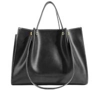 Large Capacity PU Leather Tote Bag for Women,Fall Winter Shoulder Bag with Zipper,Fashion Work Satchel Handbag (Black)