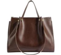 Large Capacity PU Leather Tote Bag for Women,Fall Winter Shoulder Bag with Zipper,Fashion Work Satchel Handbag (Coffee)