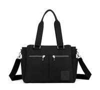 Large Capacity Simple Tote Bag, Ladies Handbags, Work Tote Bag, Nylon Shoulder Bag, Lightweight Crossbody Bags for Women (Black)