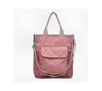Large Capacity Solid Color Handbag Suitable for Everyday Use, Soft Corduroy Crossbody Tote Bag