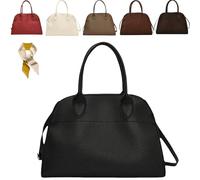 Large Capacity Suede Tote Bags,Women's Suede Purse Vintage Top Handle Bag,Casual Leather Shoulder Bag with Adjustable Strap (Black)