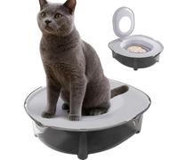 Large Cat Litter Box - Extra Spacious Open Tray for Big Cats | Sturdy with High Walls, Easy Scoop Design, Comfortable and Hygienic Bathroom Solution for Multiple Cats 15.75x14.37x4.92 in