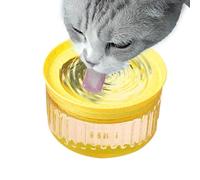 Large Cat Water Bowl, 1800ml Spill-Proof Pet Water Dispenser, Detachable Slow Drinking Feeder, Non-Slip Pet Waterer, for Cats and Dogs, 19x19x11cm Yellow Green