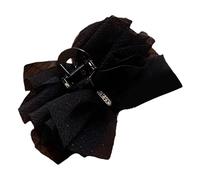 Large Chiffon Clip, Black or White Bow Hair Claw, Non-Slip Strong Grip Hair Holder, Elegant Accessory for Women, Beauty Care Gift for Friends, Girlfriend
