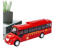 Large City Stagecoach Bus Model Toy with Music and Lights, Educational, Openable Doors, Interactive Bus Toy for Kids Birthday, Durable Fun Learning Toy