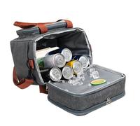 Large Cooler Bag, Portable Picnic Lunch, 8.46x5.71x9.65 Inches Storage Cooler with Oxford Cloth Build, Cold Lunch Box For Office, Picnic Hiking Fishing with Design, Cooling Tote For Men Women Teens