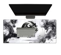 Large Desk Pad, Laptop Mat, 15.8 x 35.4 Inch Base, Chinese Style Design, Non-Slip Base, for Study Area, Workstation, Computer Keyboard Setup, Work Place or Home