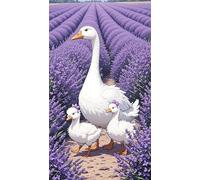 Large Diamond Painting kits for Adults Swan Flower Sea 70x150cm,Square Full Drill 5D DIY diamond art kits adults,Rhinestone Embroidery Set Diamonds Painting by Number Kits