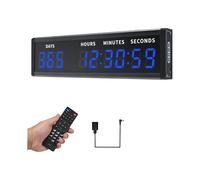 Large Digital Count Count Down Timer, Multi-Function 999 Days Countdown Remote Control 12/24 Hour EU Plug