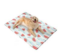 Large Dog Cooling Mat | Heavy Duty Chew Resistant Gel Pad, 450 Micron Oxford Anti-Scratch | Self-Cooling, Non-Toxic & Waterproof Heat Relief Mat for Dogs & Cats in Summer (Red,45x60cm)