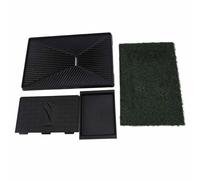 Large Dog Grass Potty Tray | Reusable Indoor Outdoor Pee Pad with Scent Management | Artificial Turf for Puppy Training/Medium Large Dogs | Easy Maintain Drawer Design (Large Size with Baffle)