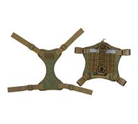 Large Dog Harness Vest | Detachable Polyester Outdoor Gear | Adjustable Vest for German Shepherd/Golden Retriever/Alaskan Malamute | Army Green Pet Accessories (M)