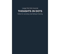 Large Dot Grid Journal - Midnight Blue | 5mm Dotted Bullet Notebook for Deep Focus: Navigate your goals and reflections in 200 dot grid pages - deep navy cover for serious journaling.