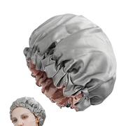 Large Double-Layer Imitation Silk Sleeping, Home Wide-Brimmed Headscarf/shower Cap 2-Layer Waterproof Elastic Shower Bonnet,reusable Hair Protector for Long Braids Spa Home Wome