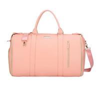 Large Duffel Pack, Camping Gear Tote, Plegable Travel Bag, Portable Weekend Bags, 20,98 x 12,99 x 10,98 pulgadas, Perfect for Camping, Beach, Gym, and Weekends Trips, White, Black & Pink, rosa, Se