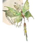 Large Fairy Wing Hair Clips, Butterfly Tears Tassel Hair Clip, Gorgeous and Exquisite Tassel Hair Accessories, Party, Cosplay, Photo Shoot (Green)