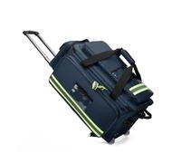 Large First Responder Empty Kit, Detachable 2-in-1 Trolley Case | Rolling Medical Bag With Wheels, 1800D Oxford Cloth Insulated Compartment, Waterproof, Detachable Trolley(Blue)