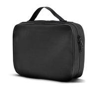 Large Fishing Tackle Bag, Fishing Tool Organizer, 9.06x2.36x7.09inch, Lightweight Multifunctional Gear Station with Multiple Compartments for Adults, Beginners, Outdoor Use, Black